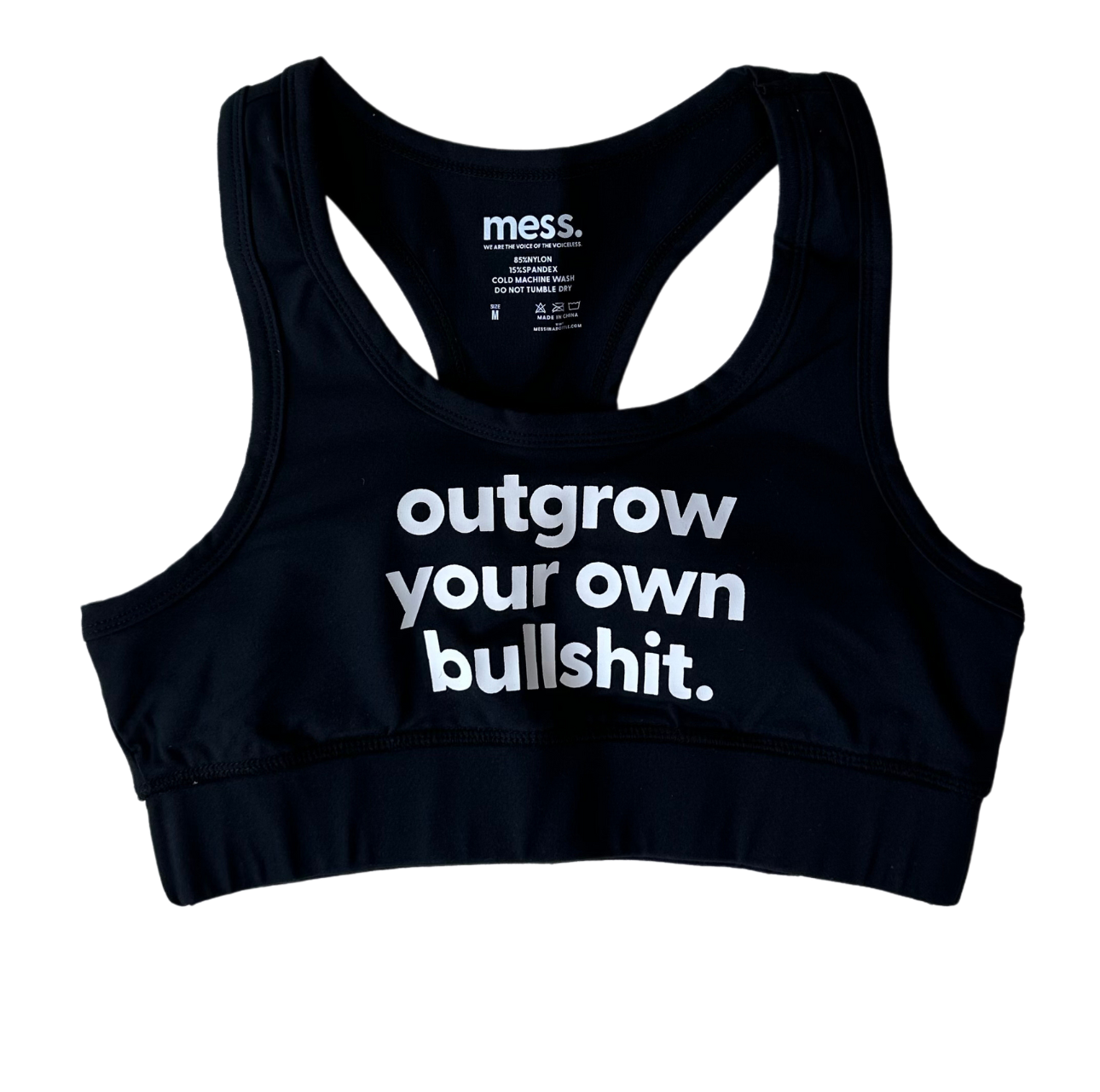 Outgrow your own BS Sports Bra – MESS in a Bottle